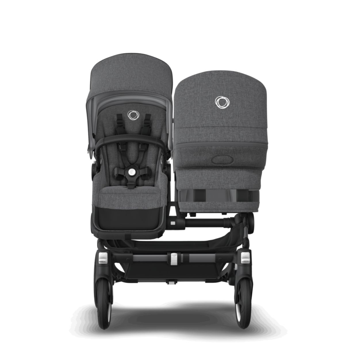 Bugaboo-Donkey5-Duo-Mix-Graphit-Grau-Grau-2 Bugaboo Donkey 5 Duo Mix & Match Graphit- Grau Meliert- Grau Meliert