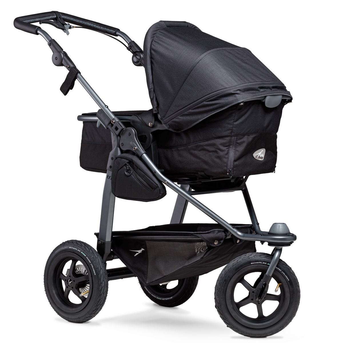 TFK Mono Combi Stroller With Air-Wheel-Set- Black