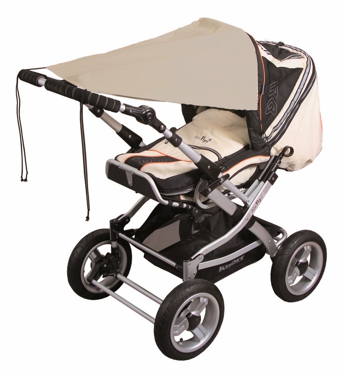 Das Universal-Sonnensegel, passend für alle gängigen Kinder- und Sportwagen, von Sunny Baby hat einen hohen UV-Schutz (UPF 50+) und verfügt über viele Verstellmöglichkeiten.