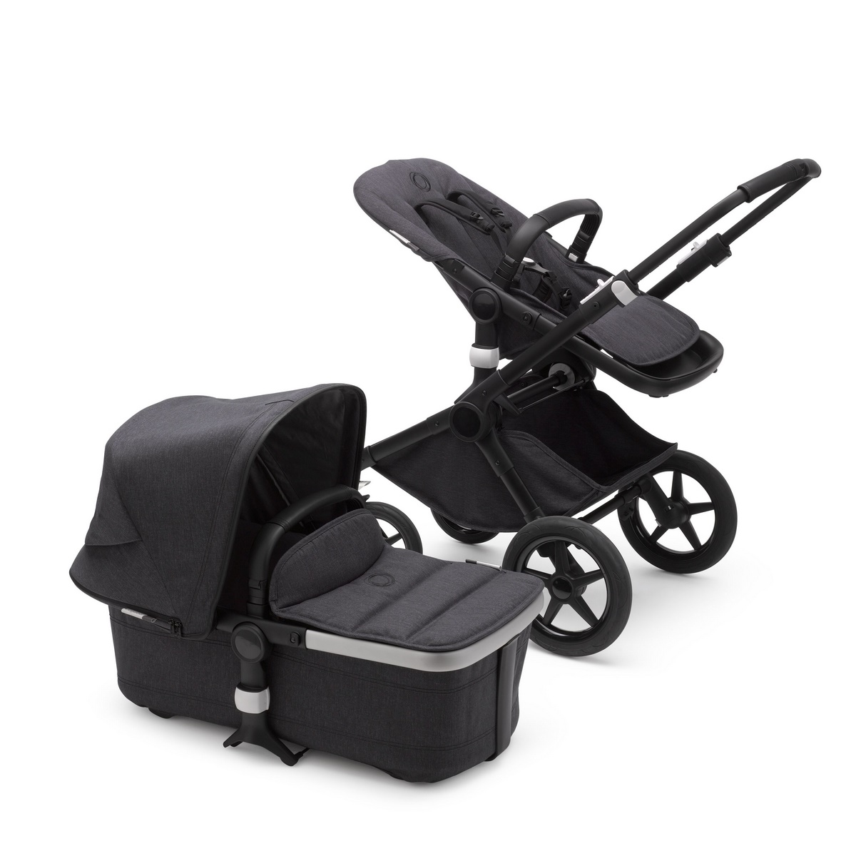 Bugaboo Fox2 Komplett Special Edition Kombikinderwagen-- Schwarz_Verwaschenes Schwarz