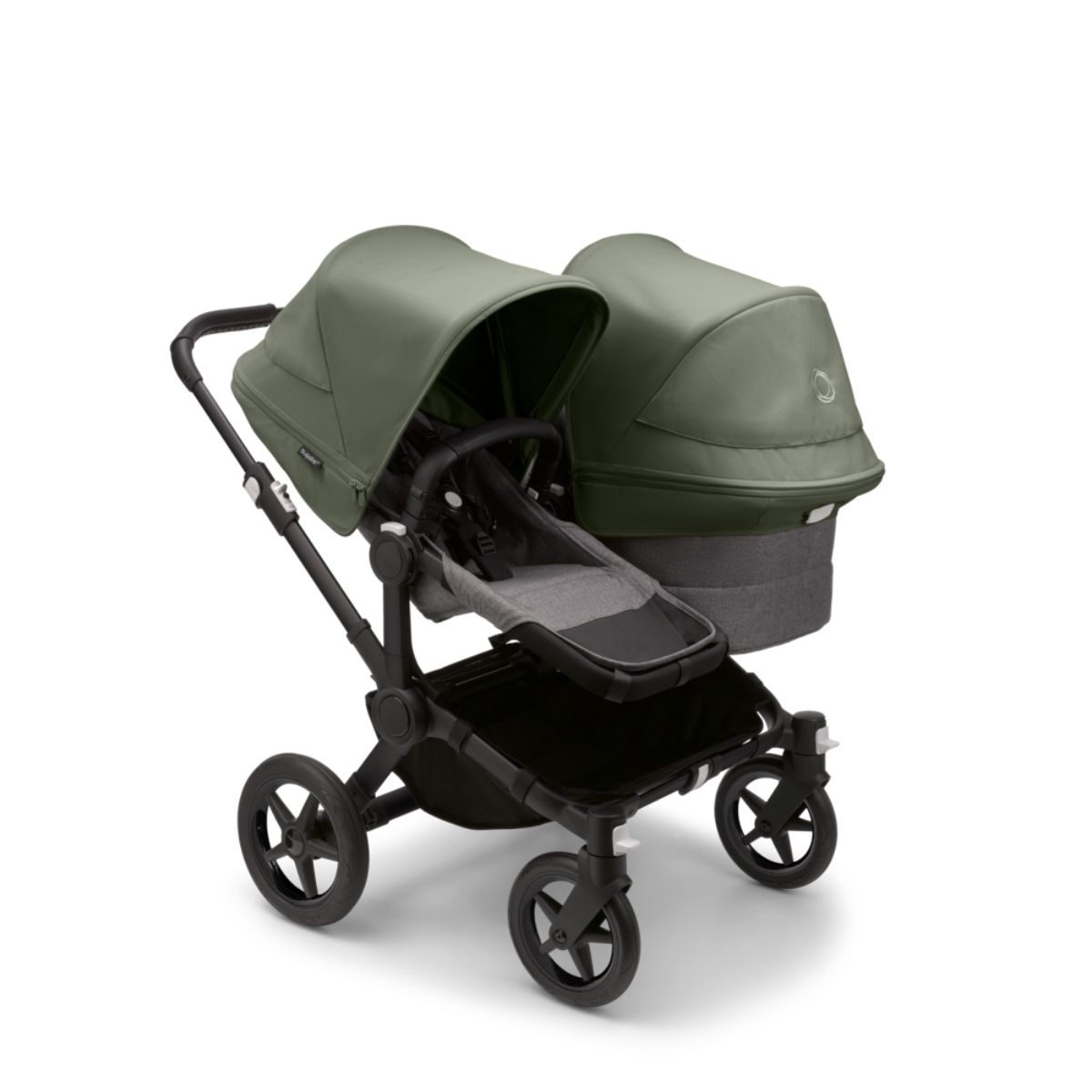 Bugaboo Donkey 5 Duo Mix & Match Schwarz- Grau Meliert- Waldgrün