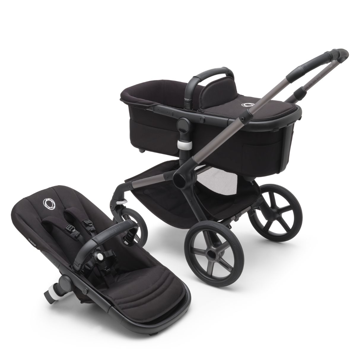 Bugaboo-Fox-5-Basis-ohne-Sonnenverdeck-Graphit-Mitternachtsschwarz Bugaboo Fox 5 Basis inkl. Style Set