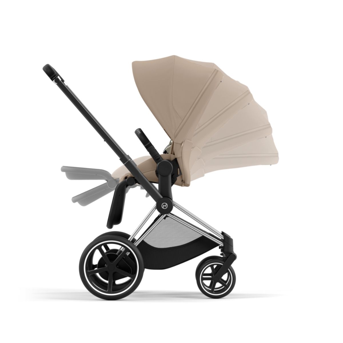 Chrome-Black-Cybex-e-Priam-Cozy-Beige