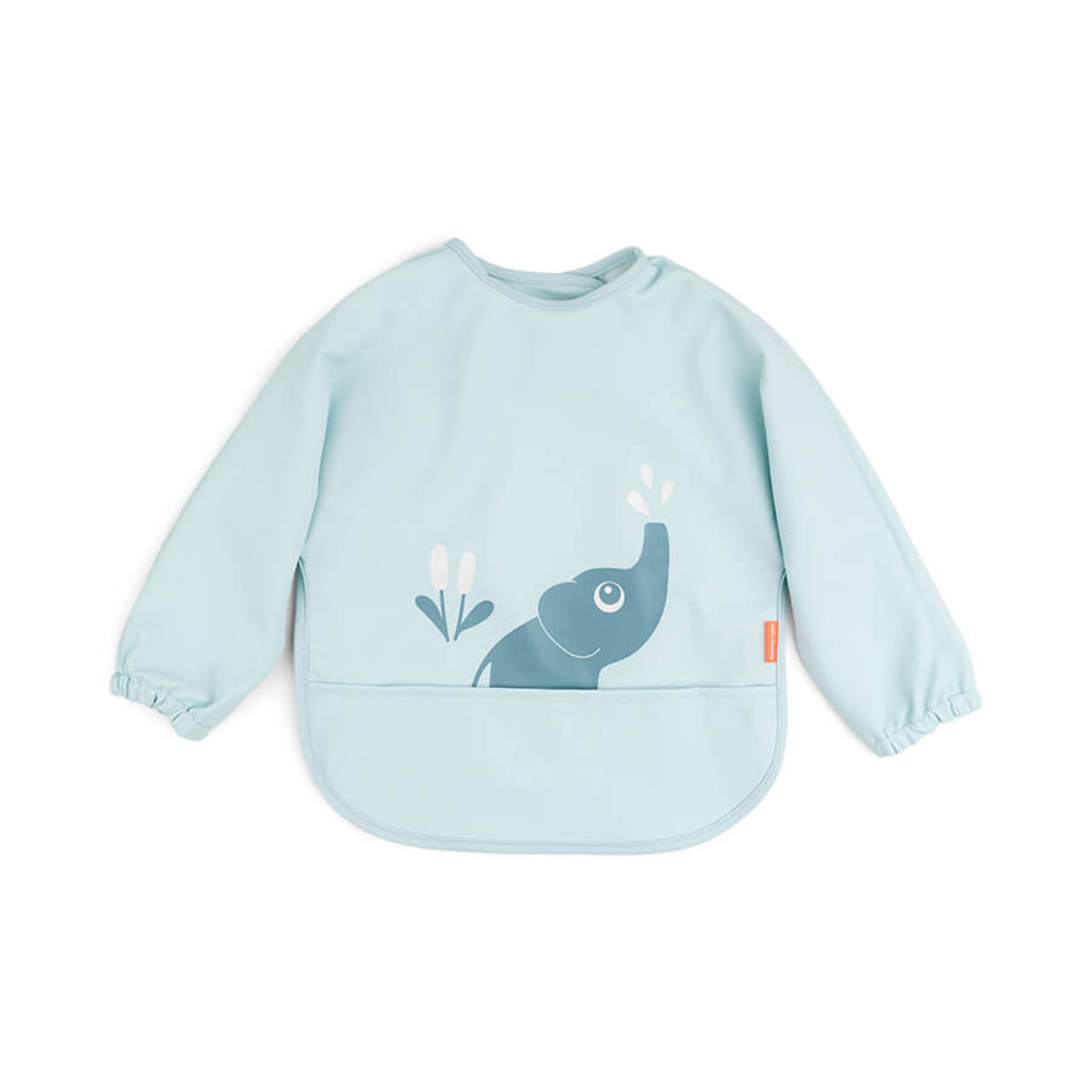Done by Deer Elphee Blue Lätzchen mit Ärmeln und Tasche