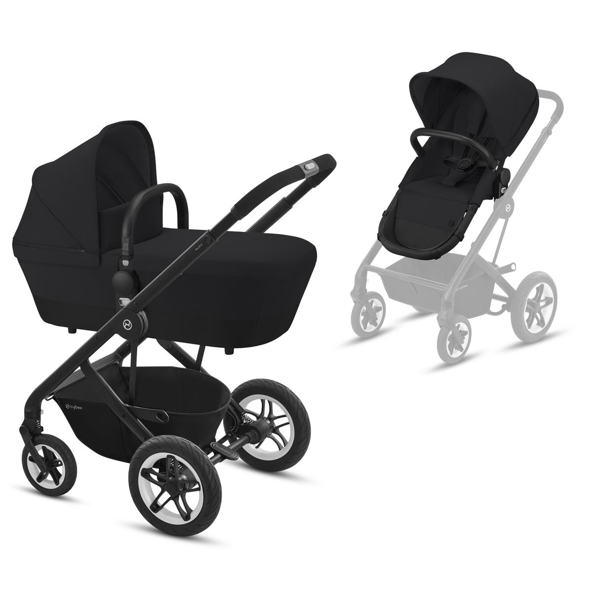 Cybex Talos S 2in1 BLK Kombikinderwagen- Deep Black