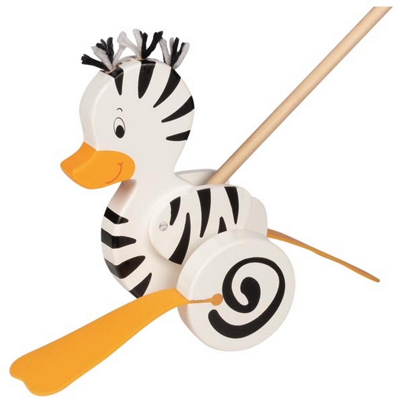 Goki Schiebetier Zebra-Ente