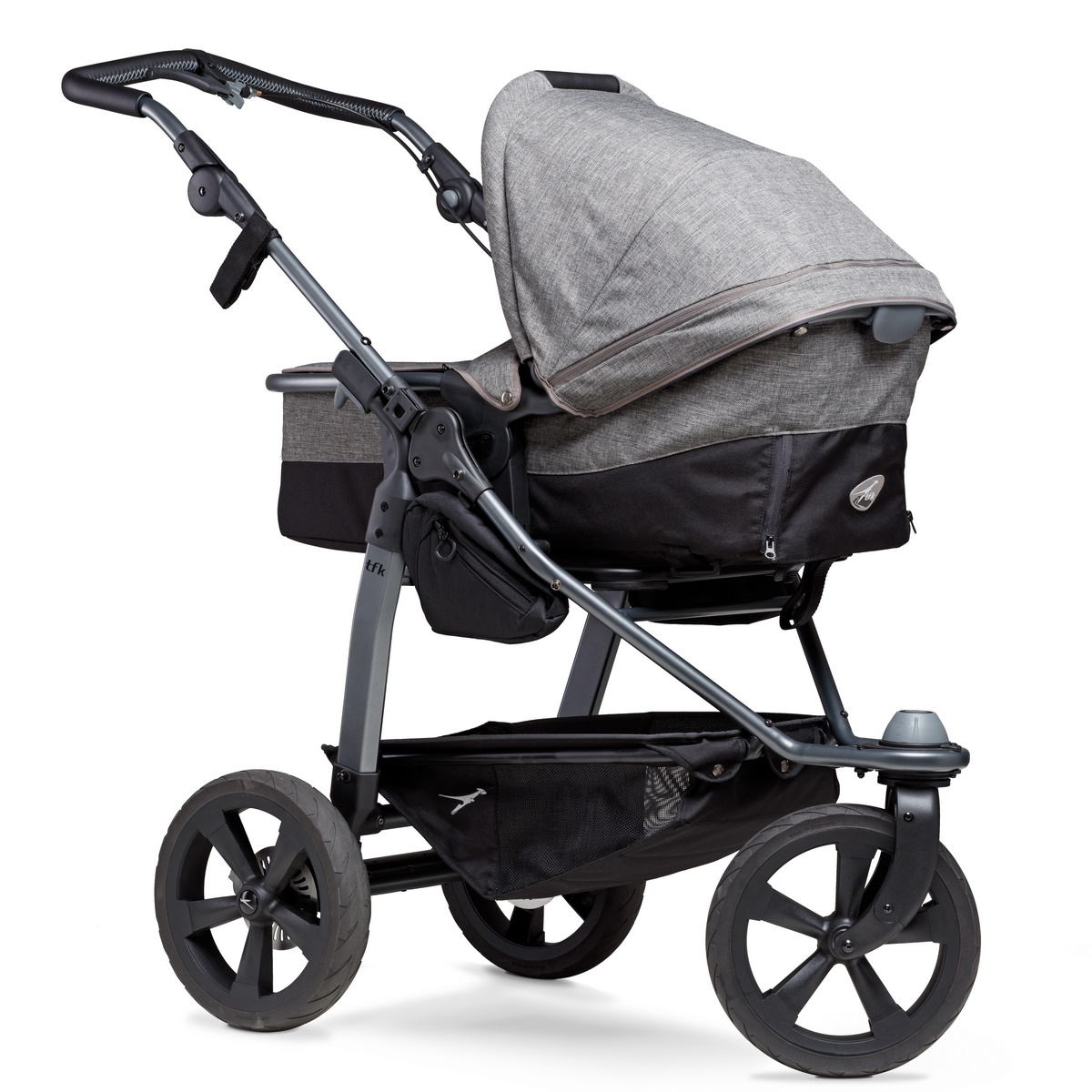 TFK Mono Kombi Kinderwagen mit Luftkammer Radset- Premium Grau