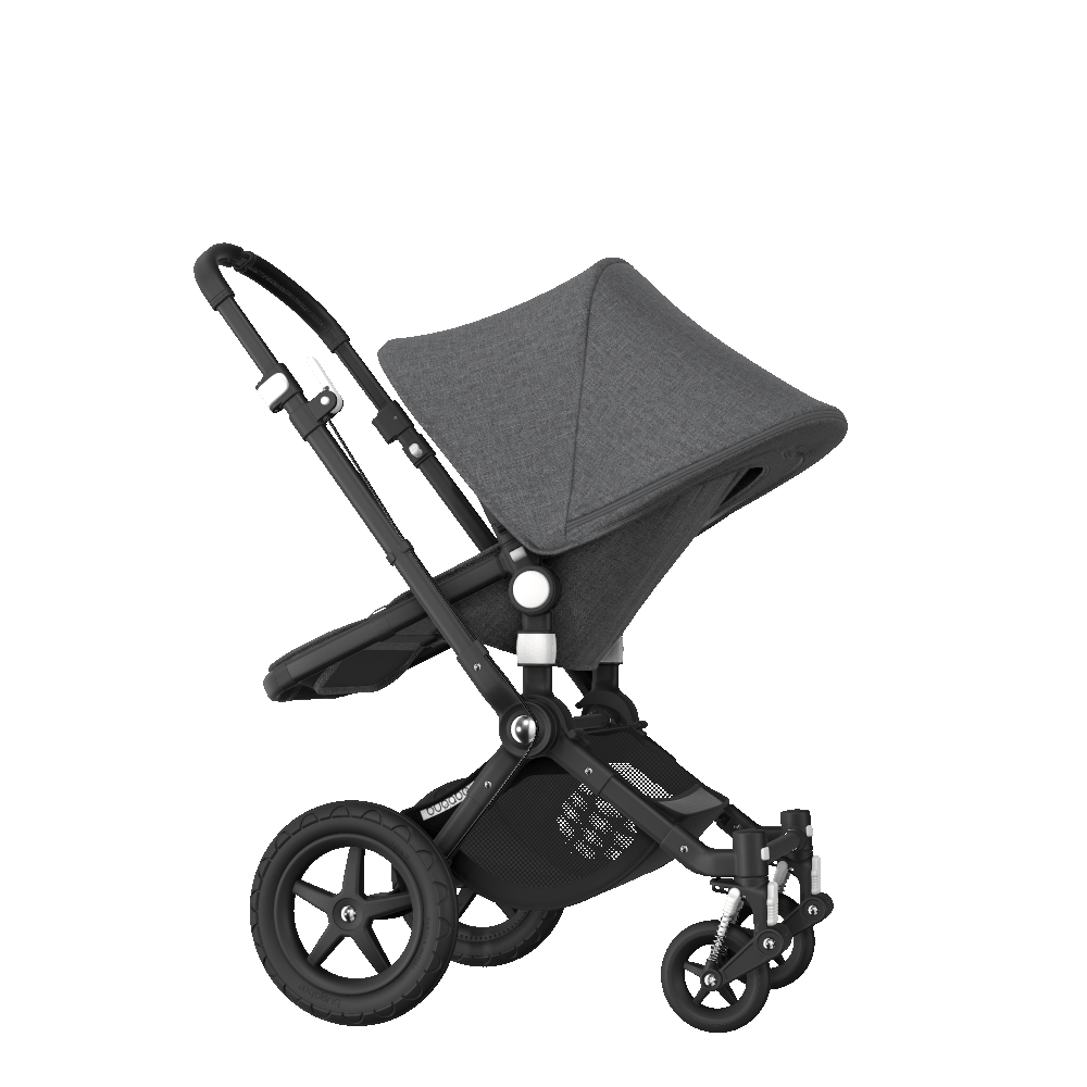 Cameleon 3 Plus Komplett Set Kombikinderwagen Schwarz- Grau meliert- Grau meliert