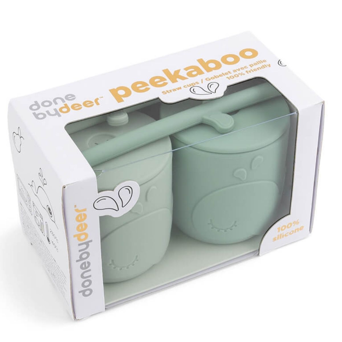 Done by Deer Peekaboo straw cup 2-pack