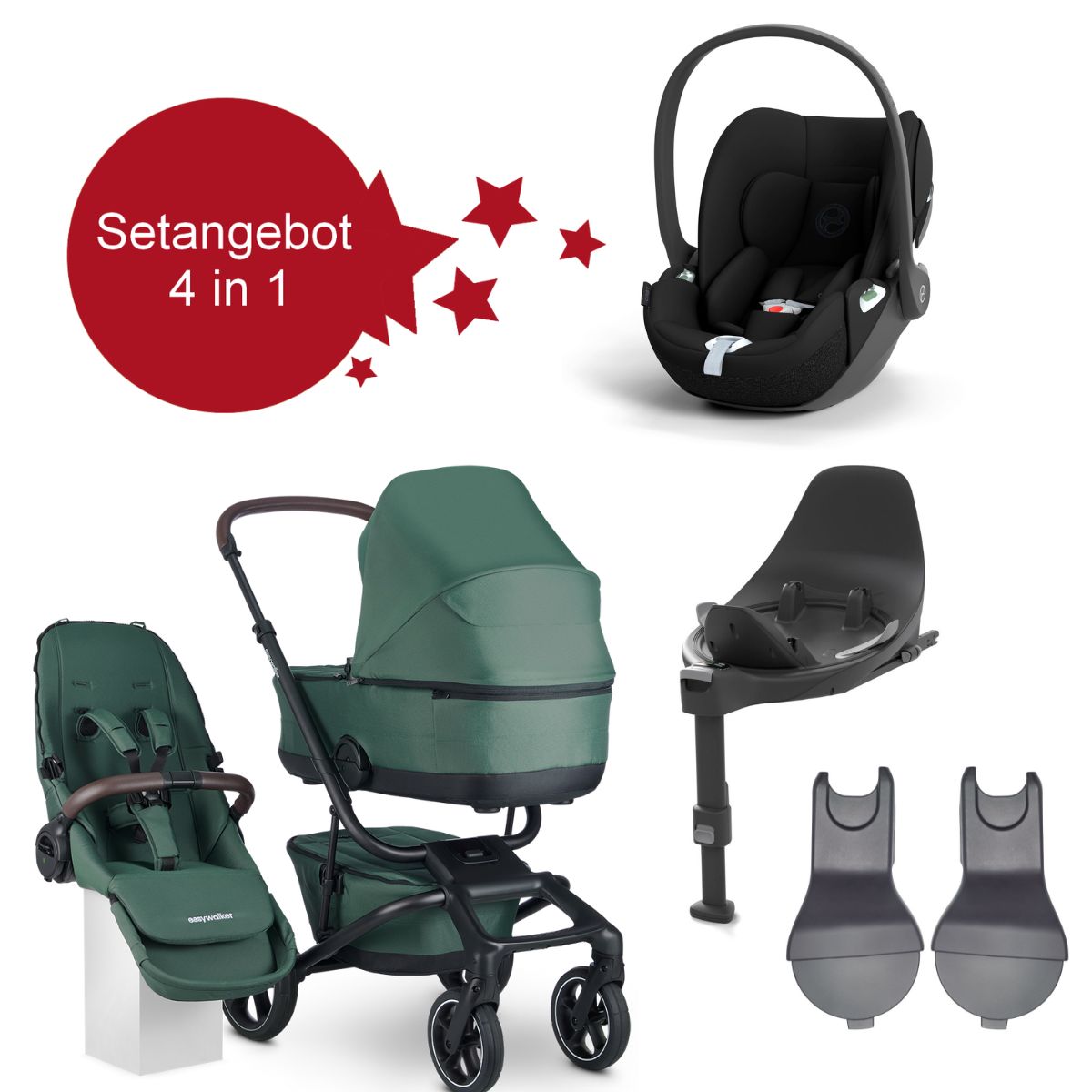 Easywalker Jimmey 4 in 1 Set mit Cybex Cloud T und Base T