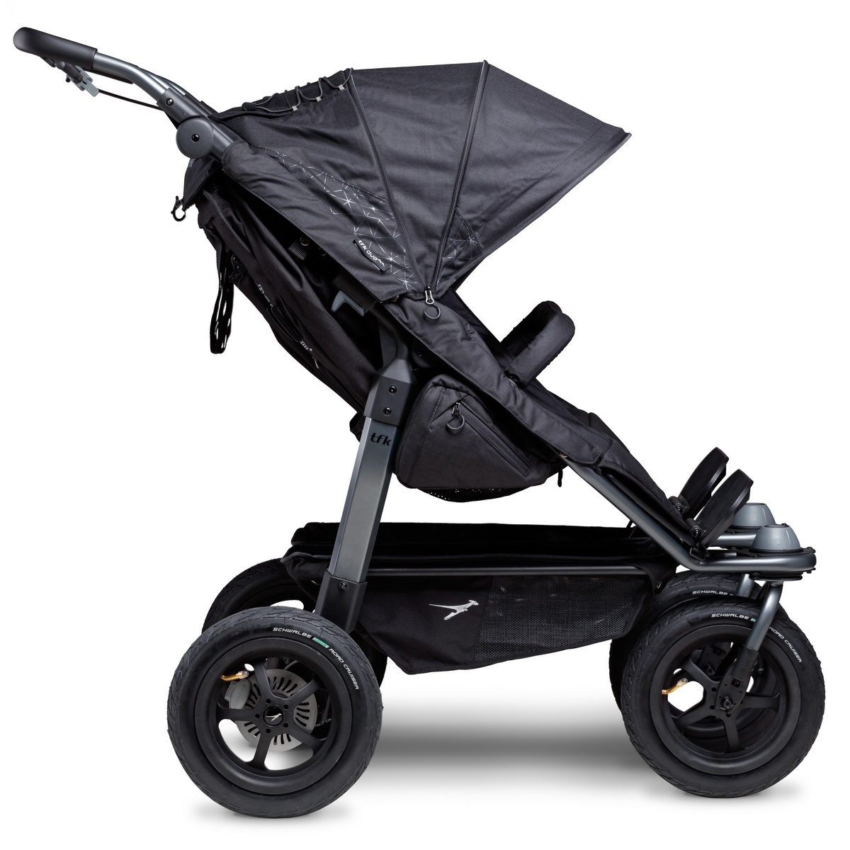 TFK Duo Sportkinderwagen mit Luftrad-Set- Schwarz