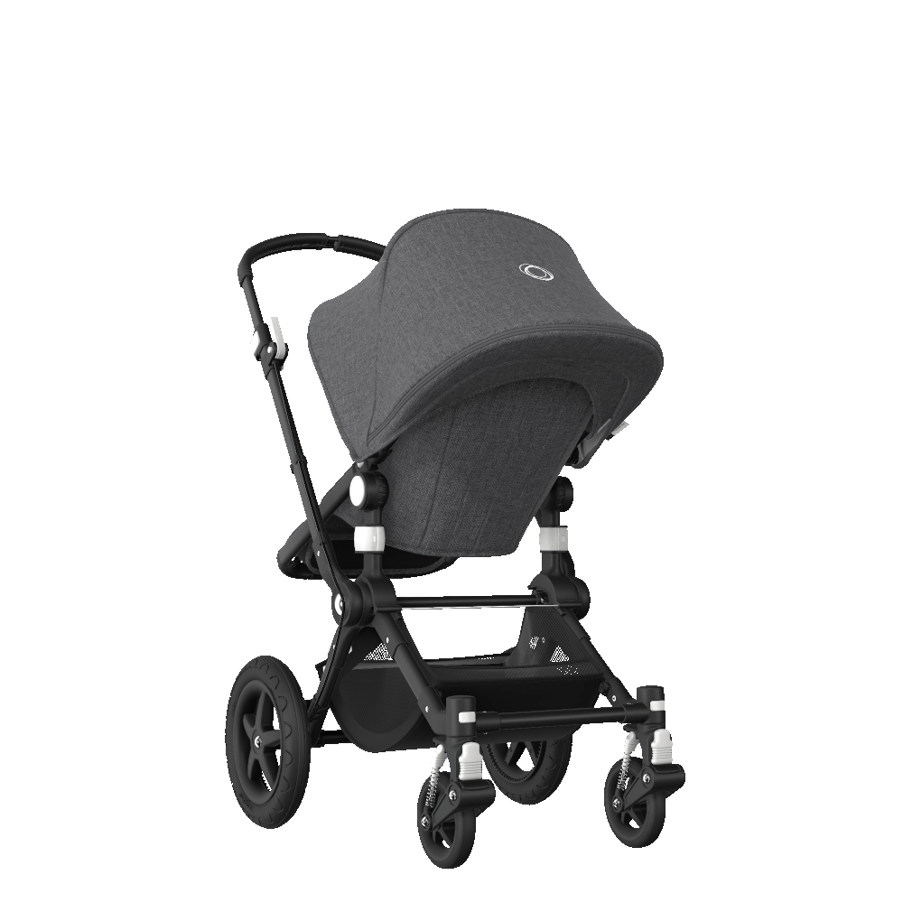 Cameleon 3 Plus Komplett Set Kombikinderwagen Schwarz- Grau meliert- Grau meliert