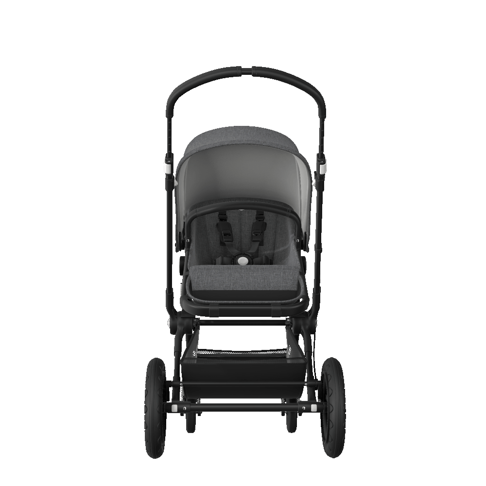 Cameleon 3 Plus Komplett Set Kombikinderwagen Schwarz- Grau meliert- Grau meliert