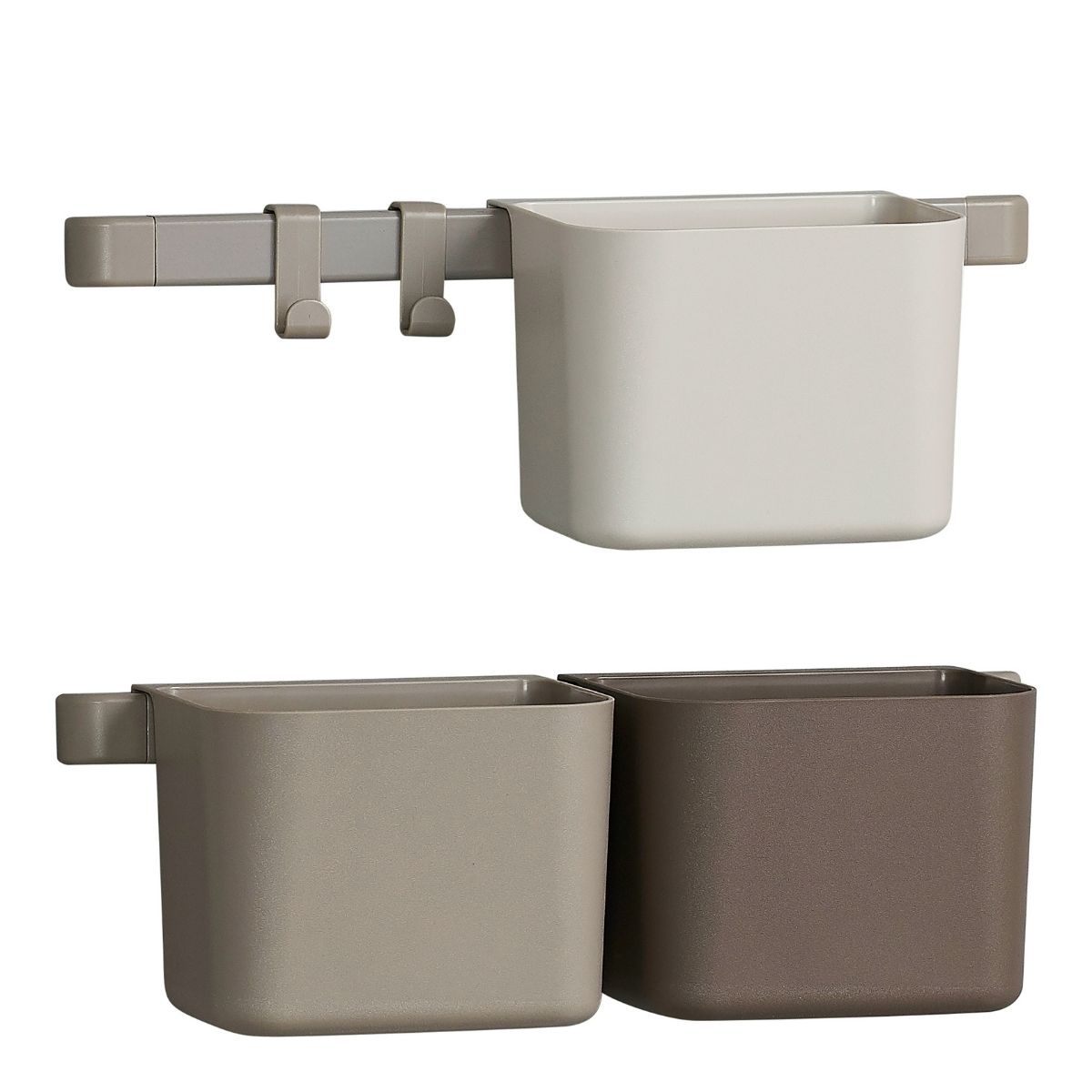 43EFYY170DSQ2B Leander Organisationselemente 3 Stück, 2 kurze Schienen- Cappuccino