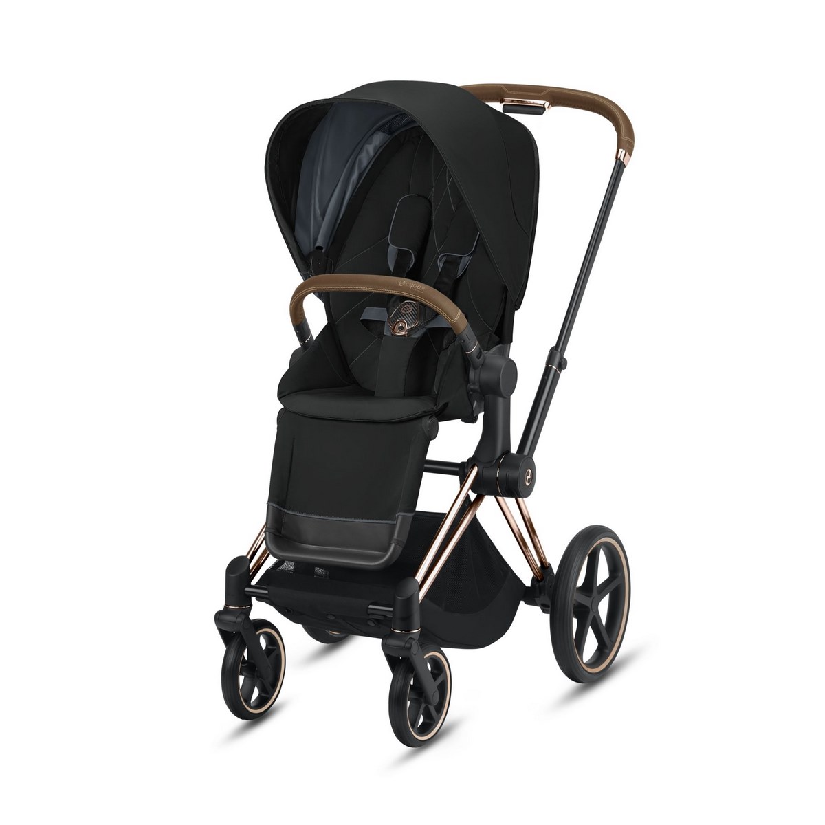 Cybex ePriam Kinderwagen Rose Gold- Deep Black