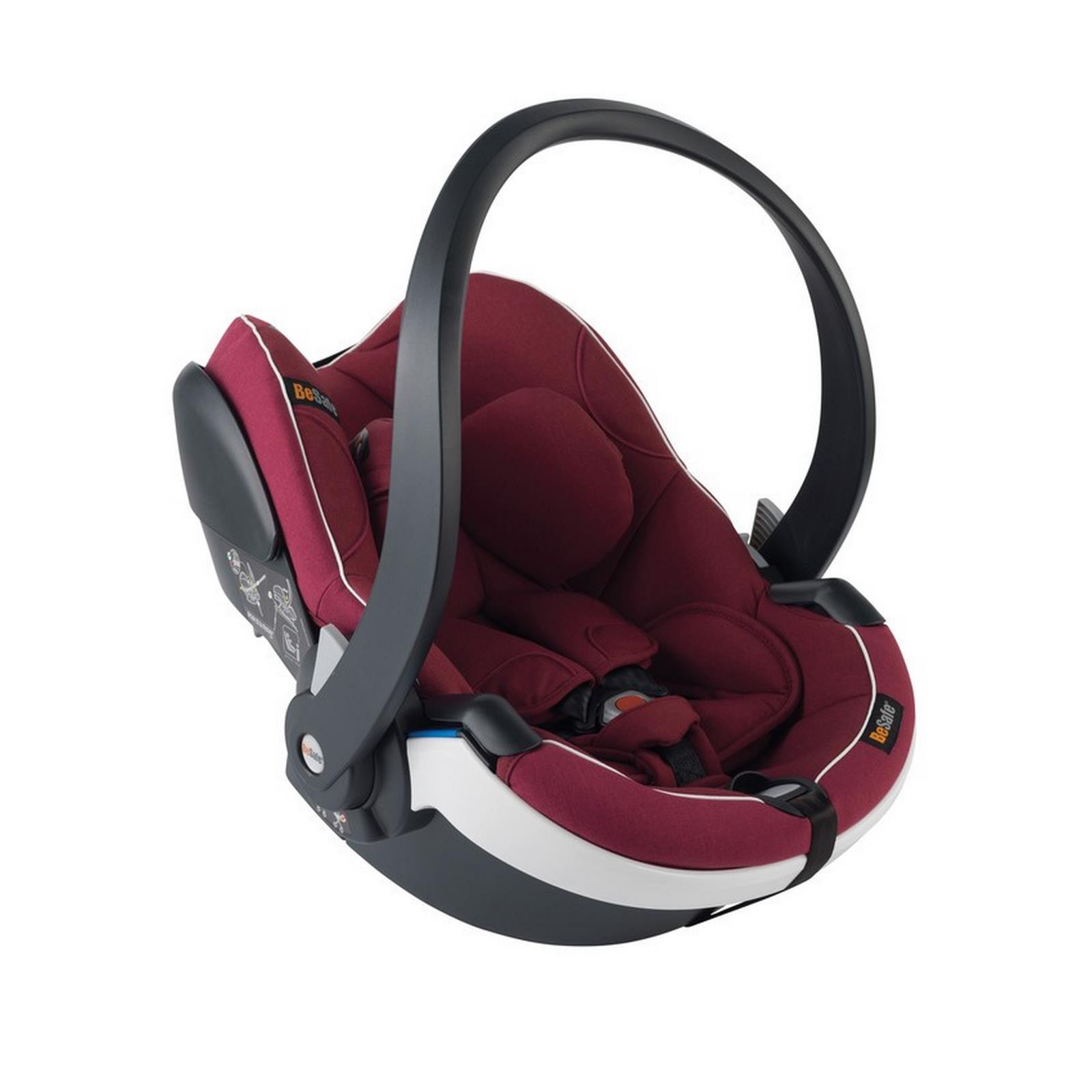 BeSafe iZi Go Modular i-Size White Edge Babyschale - Burgundy Melange