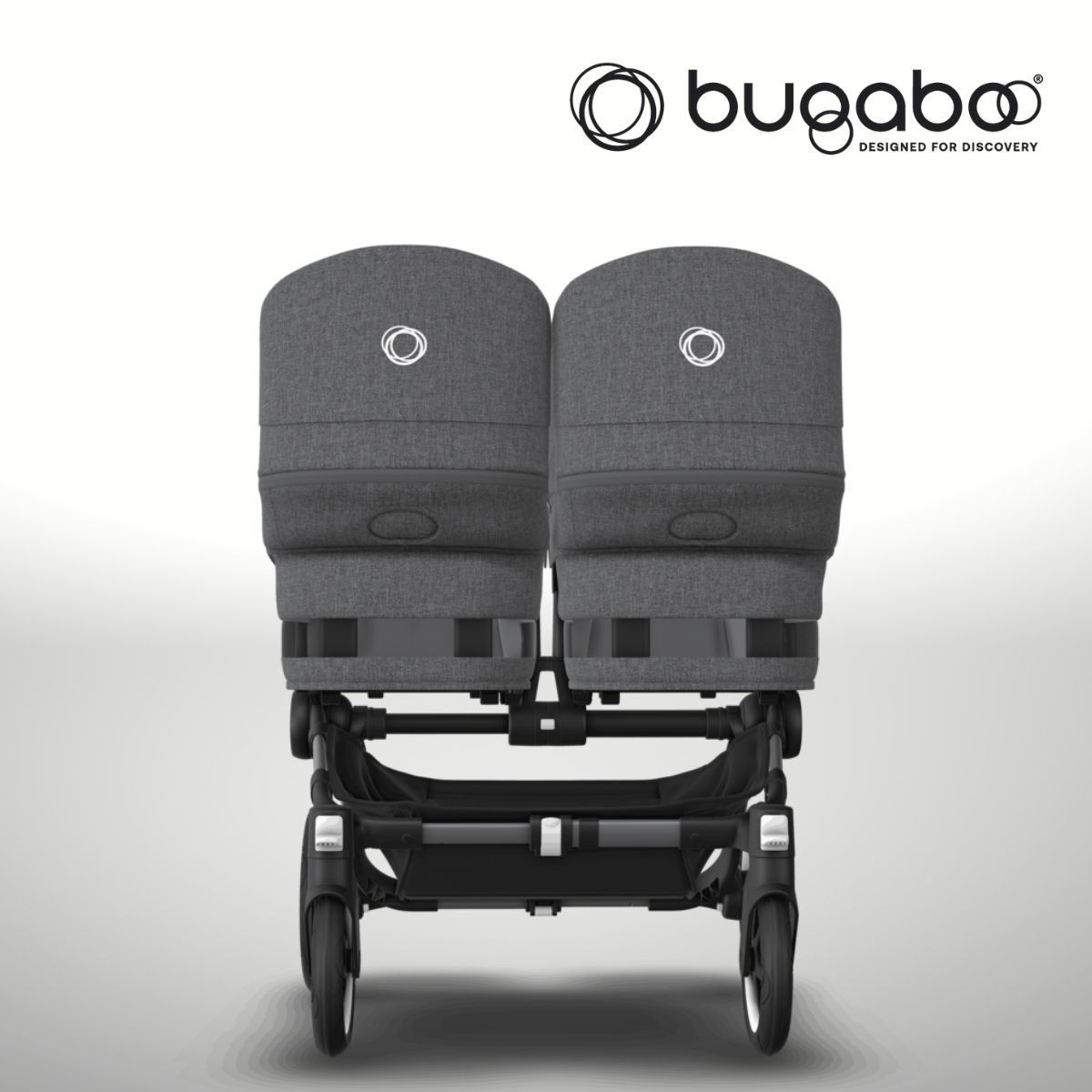 Bugaboo Donkey 5 Twin Zwillingskinderwagen- Graphit- Grau Meliert- Grau Meliert