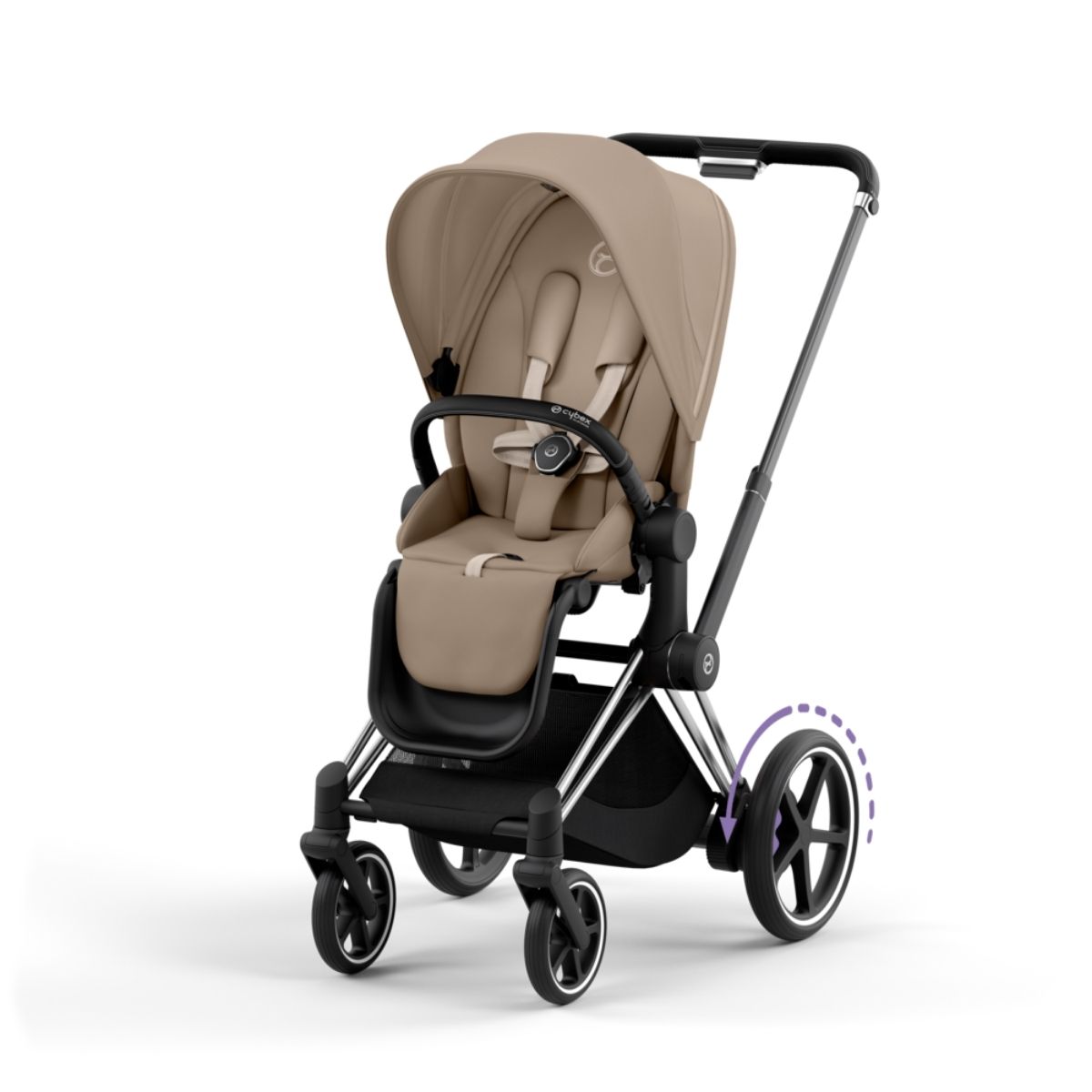 Chrome-Black-Cybex-e-Priam-Cozy-Beige-3