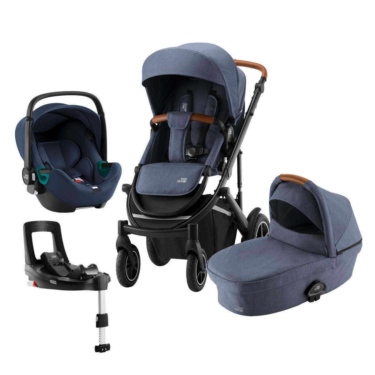 Britax Römer 2022 Smile III Comfort Plus iSense Set- Indigo Blue