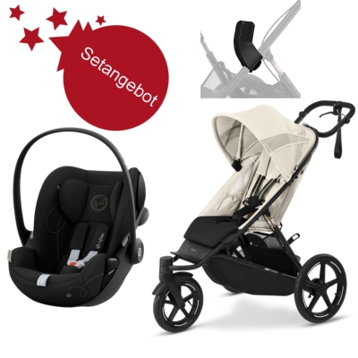Seashell-beige-Cybex-Avi-Spin-Set-mit-Cloud Cybex Avi Spin jogging pushchair set with Cloud G