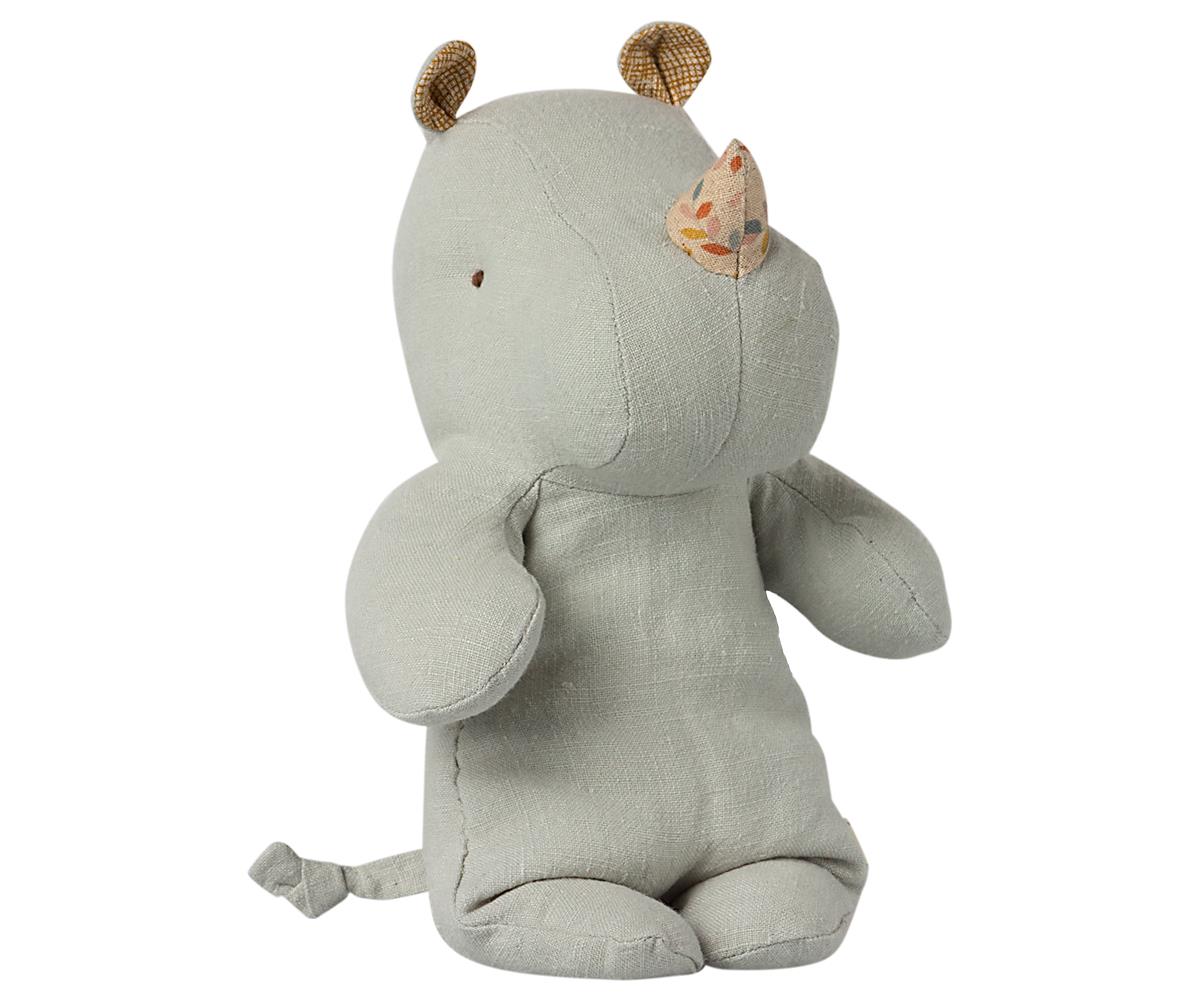 Maileg Safari friends, small rhino- Pigeon Blue