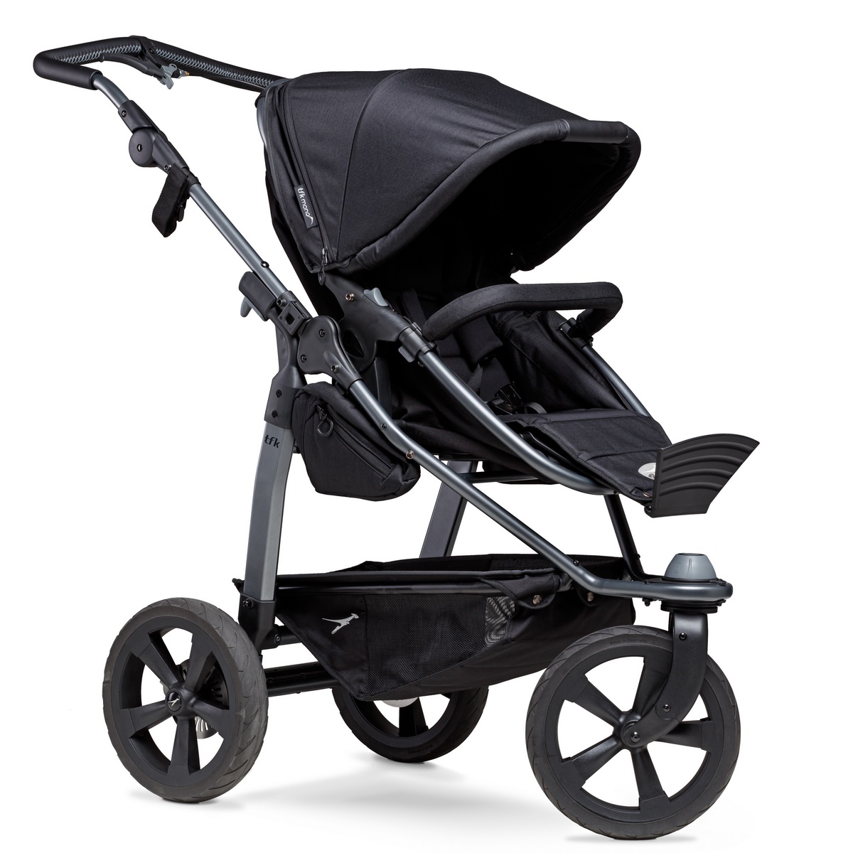 TFK Mono Kombi Kinderwagen mit Luftkammer Radset- Schwarz