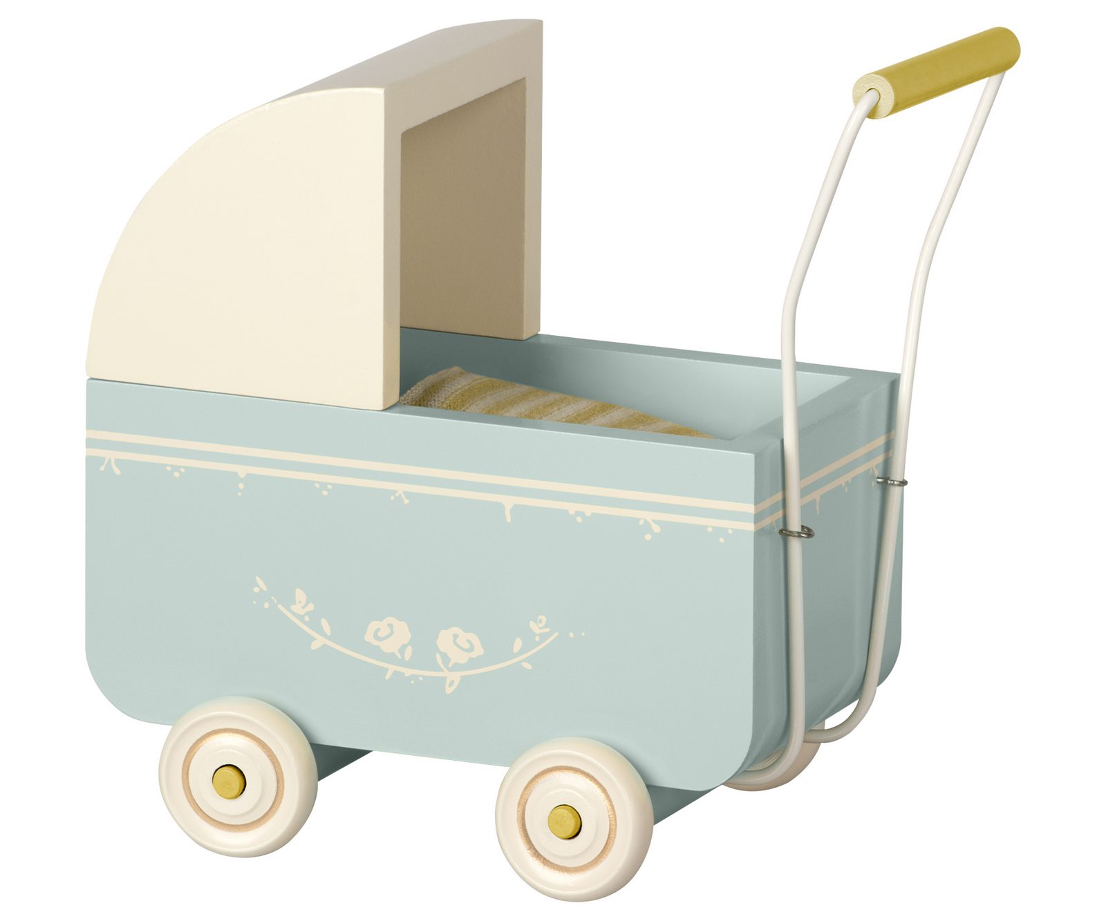 Maileg - Pram, Micro - Blue