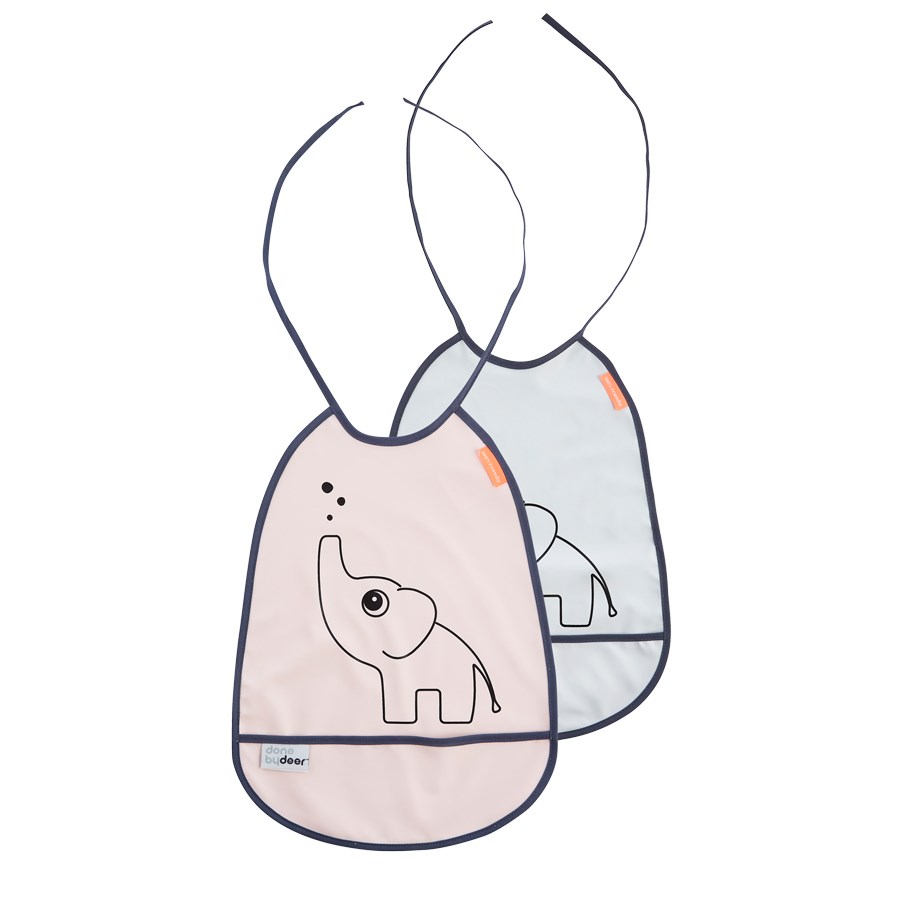 Done by Deer Lätzchen, 2er pack - grey-powder