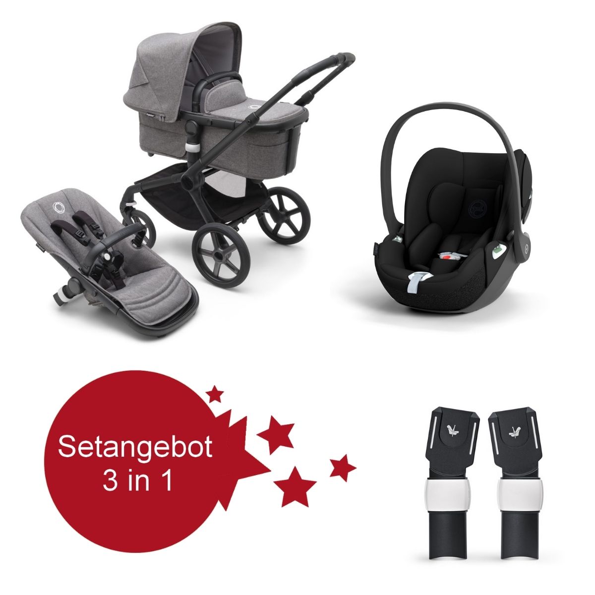 Bugaboo Setangebot Fox 5 + Adapter+ Cybex Cloud T