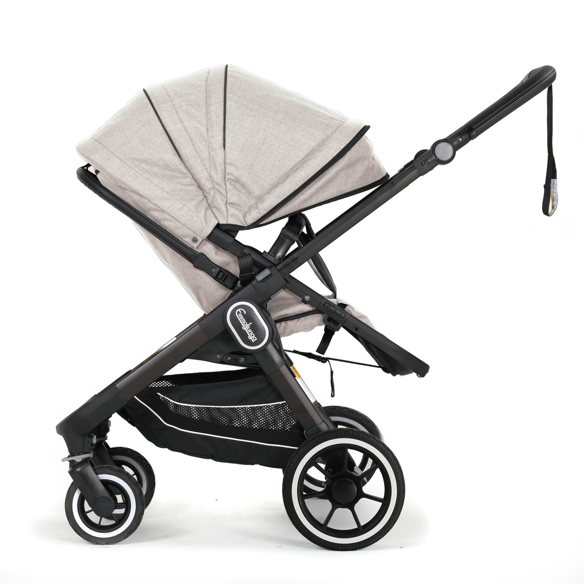 Emmaljunga NXT60 2 in1 Kombikinderwagen 2021- Lounge Beige, Gestell Black