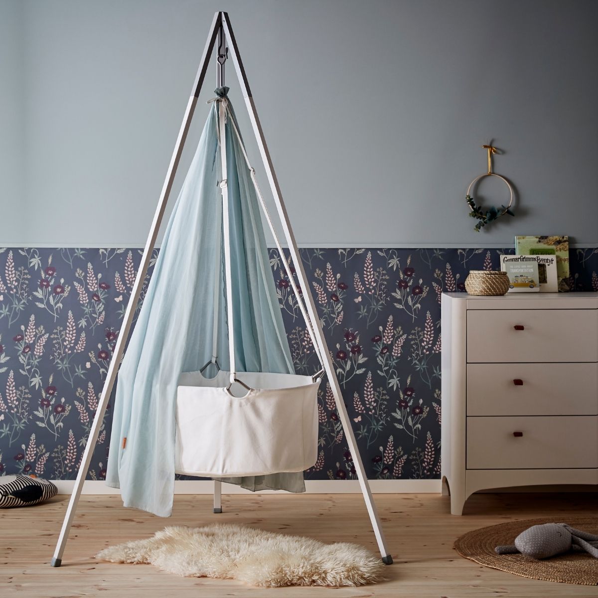 2AA4hIc1ZCoqcq Leander Himmel für Classic Wiege- Dusty Blue