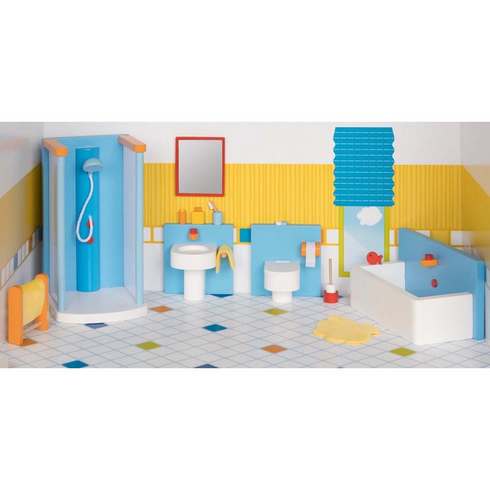 GoKi Puppenmöbel Badezimmer Puppenhausmöbel