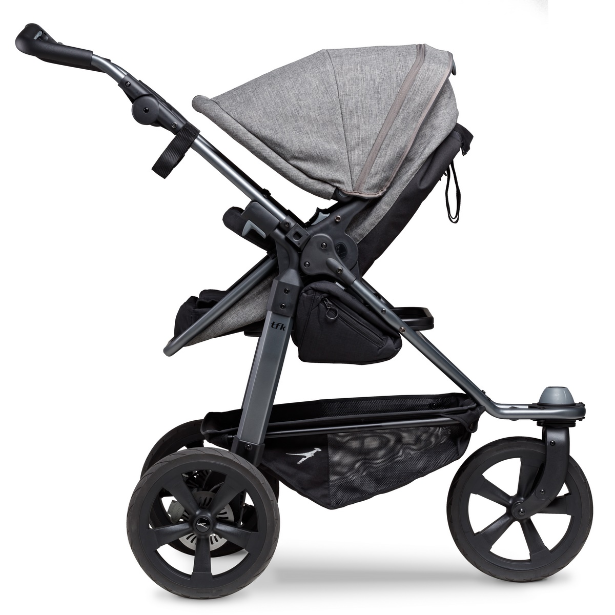TFK Mono Kombi Kinderwagen mit Luftkammer Radset- Premium Grau