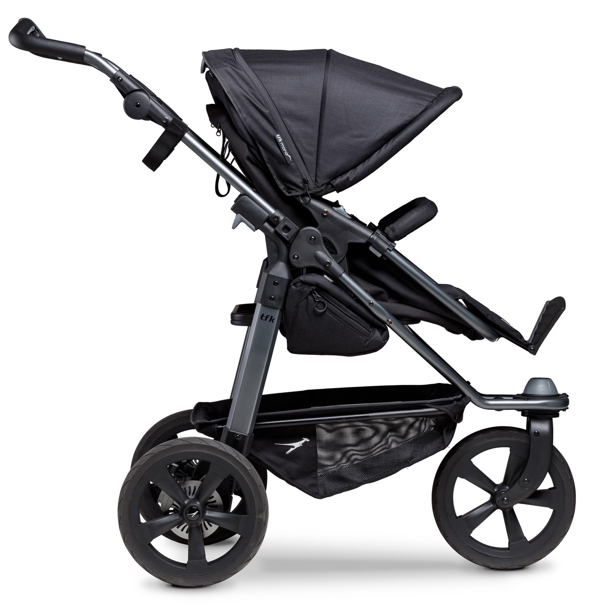 TFK Mono Kombi Kinderwagen mit Luftkammer Radset- Schwarz