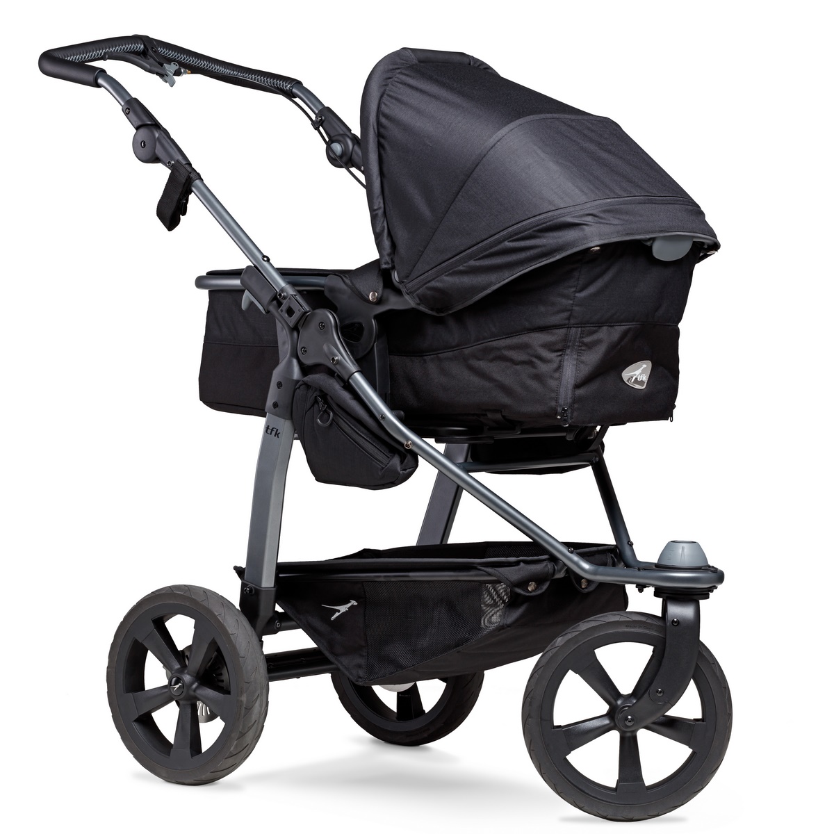 TFK Mono Kombi Kinderwagen mit Luftkammer Radset- Schwarz