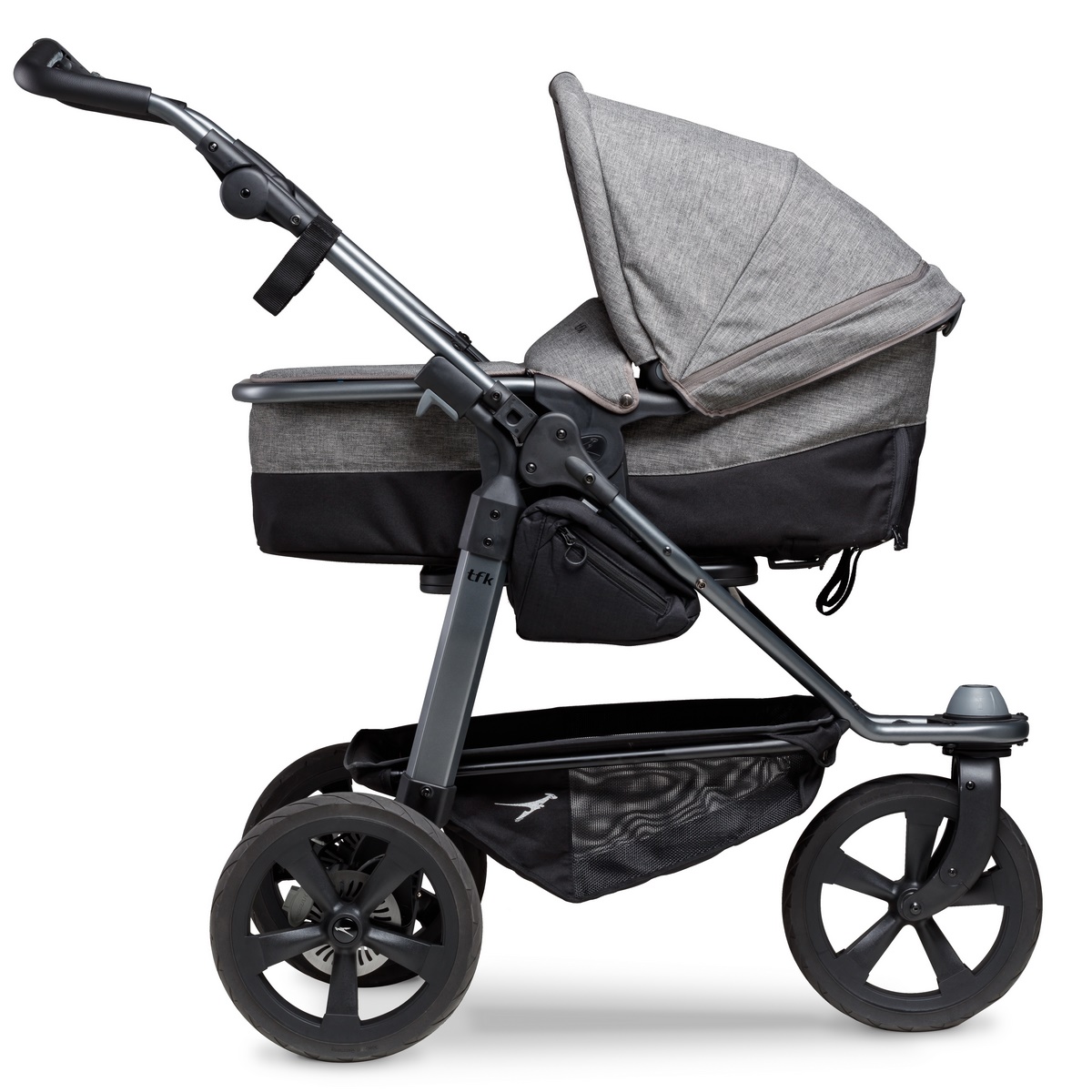 TFK Mono Kombi Kinderwagen mit Luftkammer Radset- Premium Grau