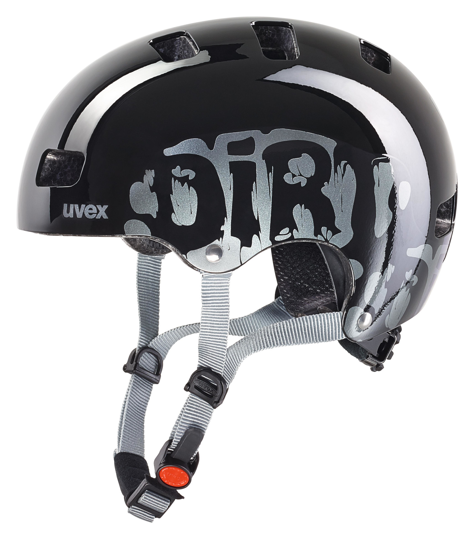 uvex kid 3 Fahrradhelm dirtbike black