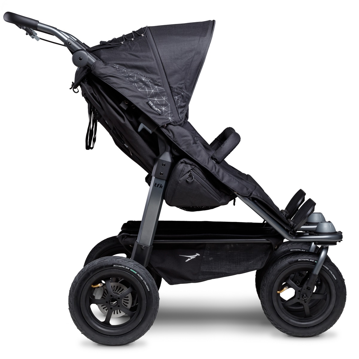 TFK Duo Sportkinderwagen mit Luftrad-Set- Schwarz