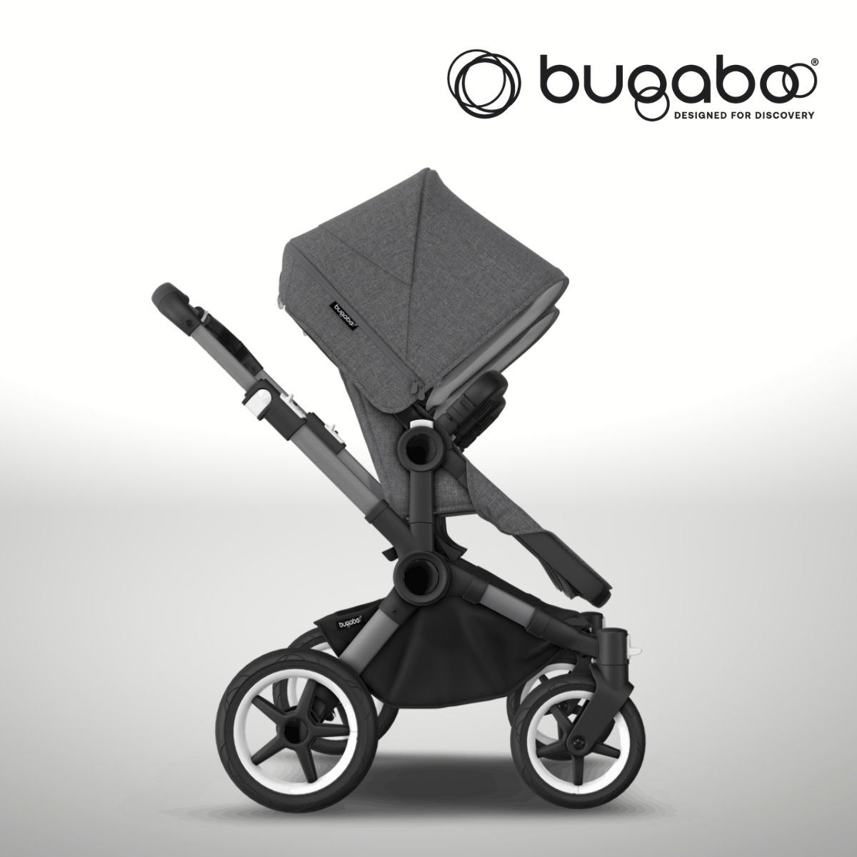 Bugaboo Donkey 5 Twin Zwillingskinderwagen- Graphit- Grau Meliert- Grau Meliert