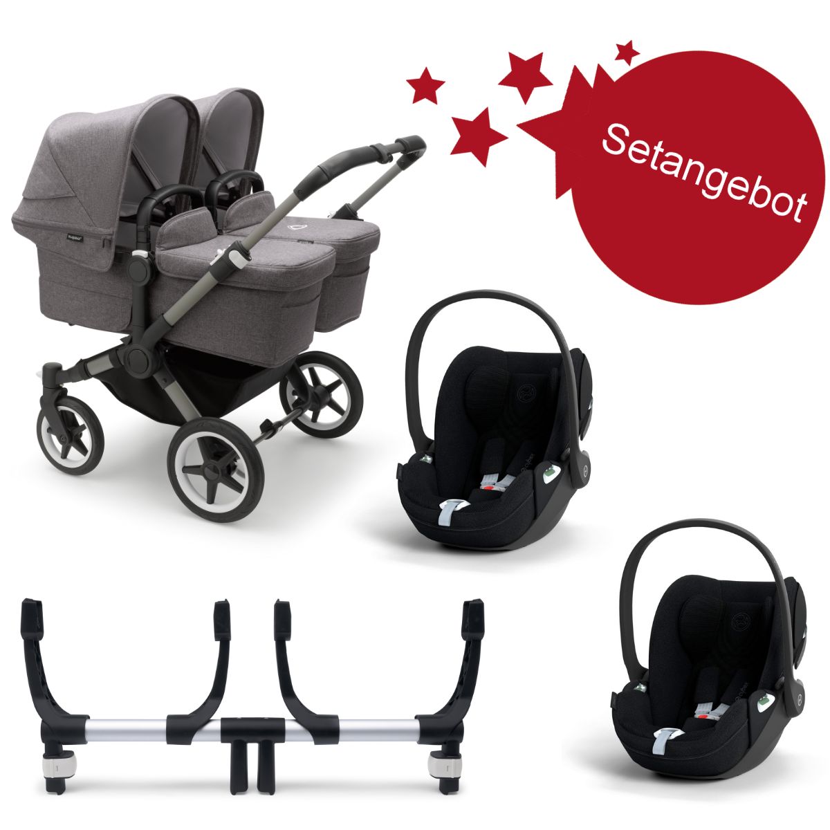 Bugaboo Donkey 5 Twin Set with Cloud T