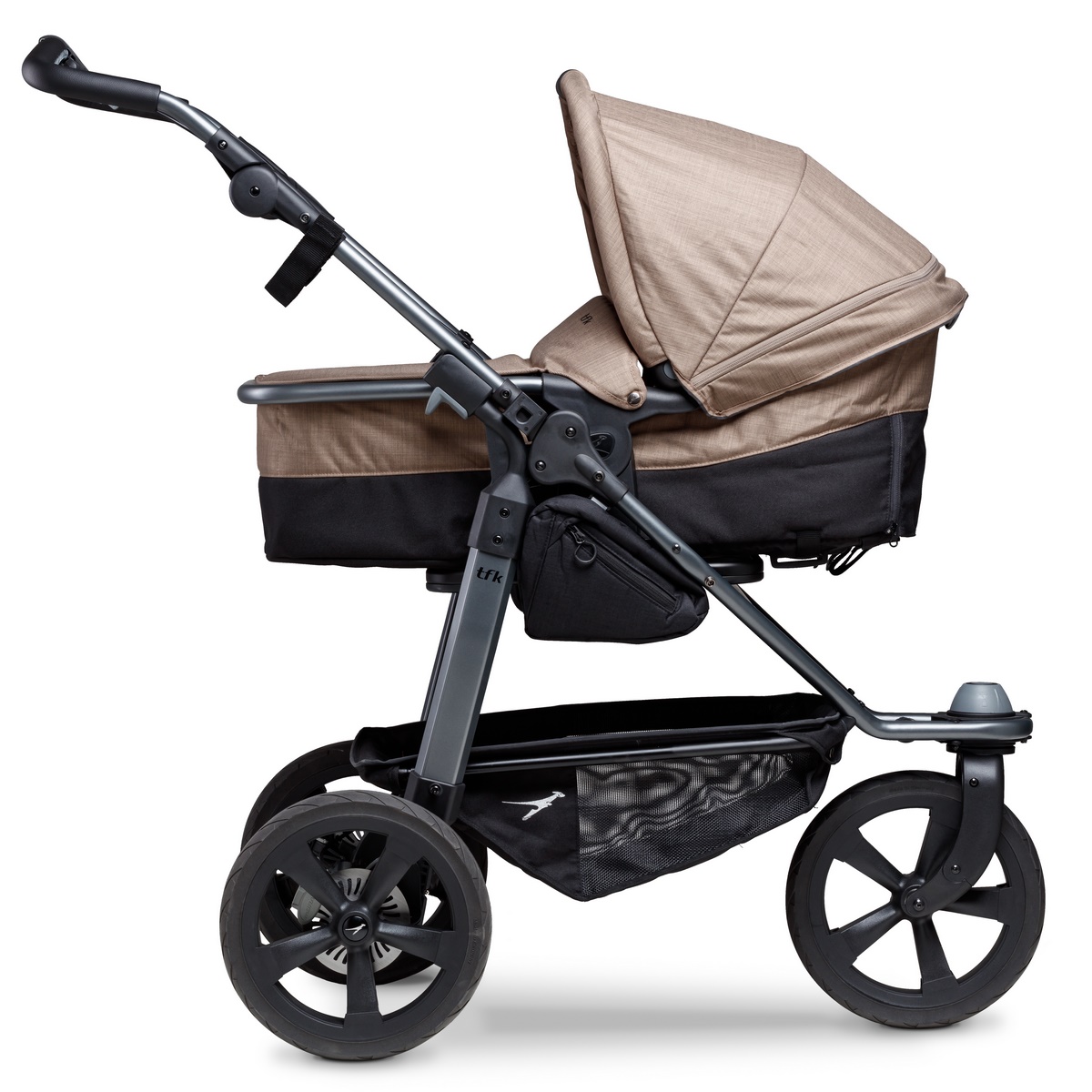 TFK Mono Kombi Kinderwagen mit Luftkammer Radset- Braun