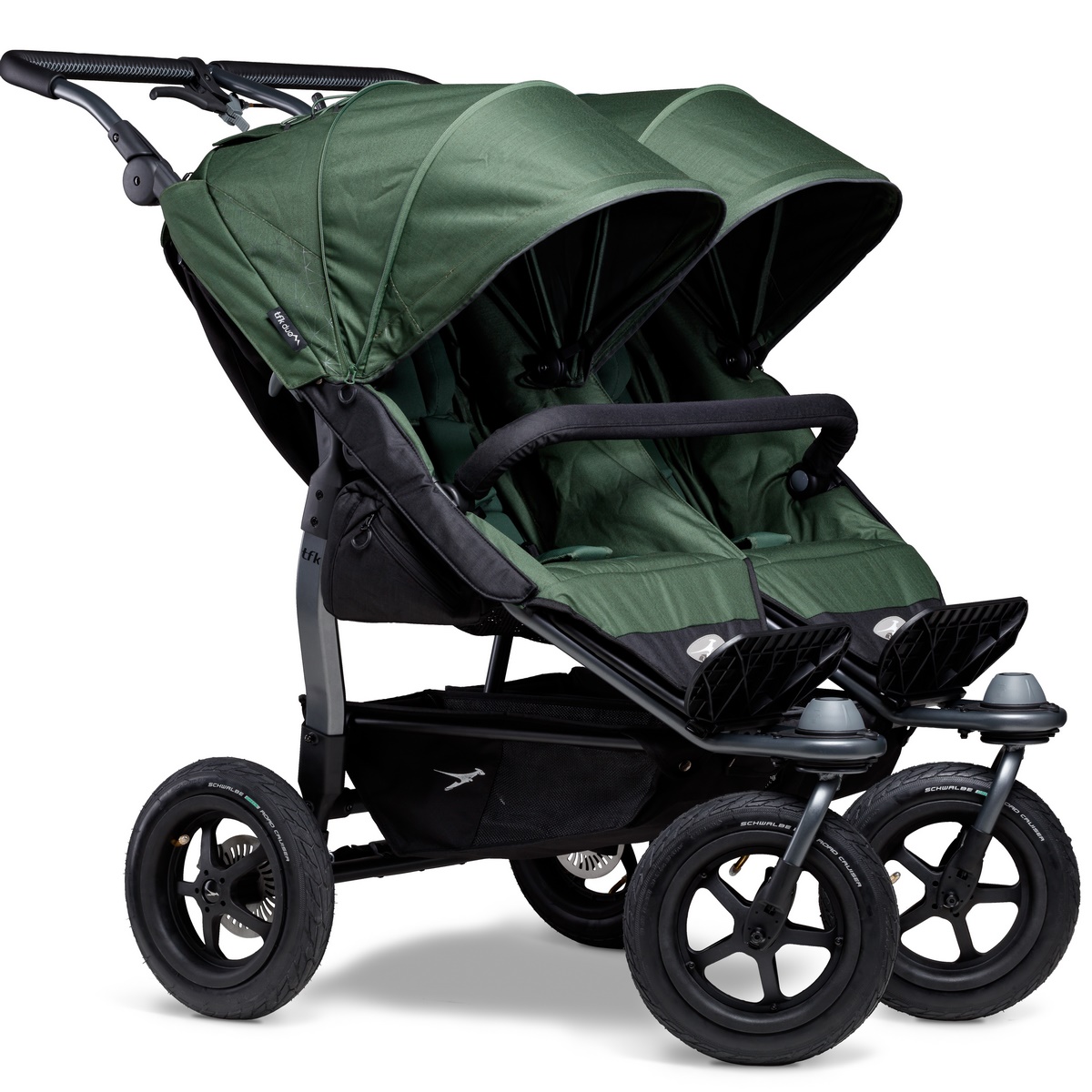 TFK Duo Sportkinderwagen mit Luftrad-Set- Olive