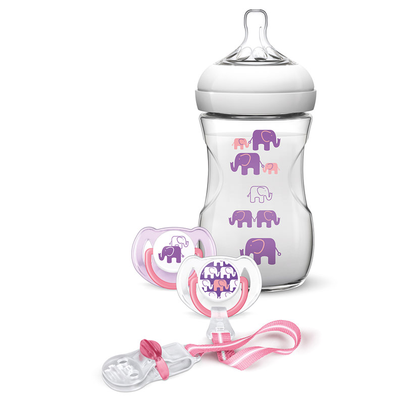 000_8710103748106_1 Philips Avent Geschenk Set Elefanten f. Mädchen