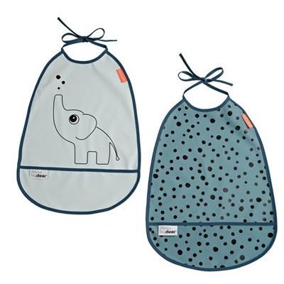 1393672-Cropped Done by Deer Lätzchen Elphee, 2er pack- Blue