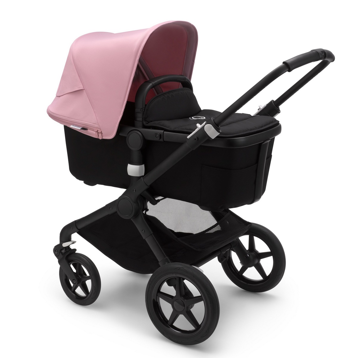 Bugaboo Fox2 Kombikinderwagen- Schwarz- Schwarz- Zartrosa