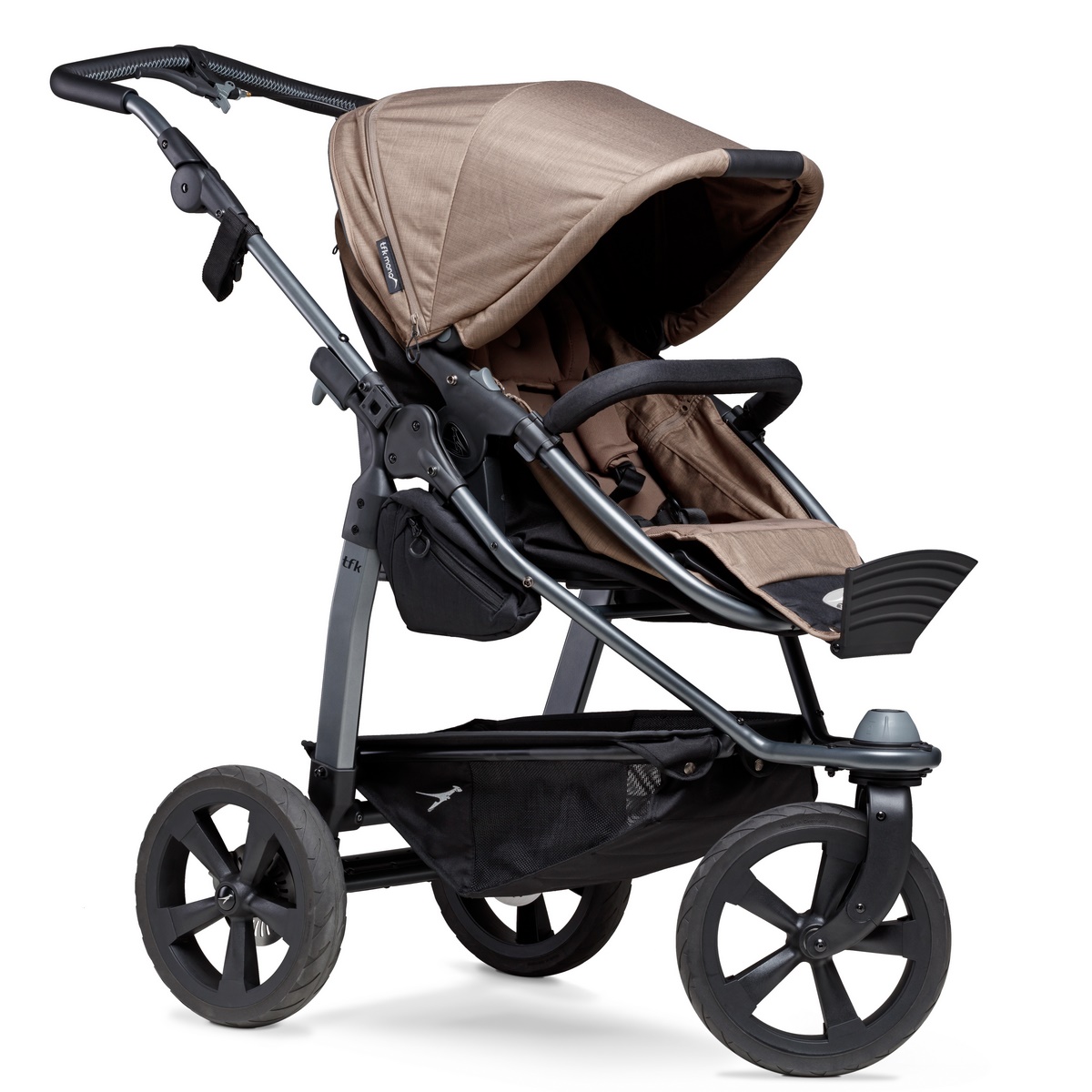 TFK Mono Kombi Kinderwagen mit Luftkammer Radset- Braun
