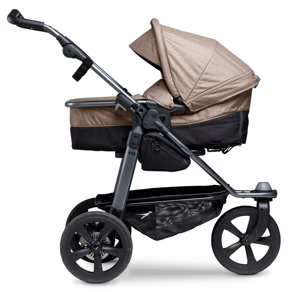 TFK Mono Kombi Kinderwagen mit Luftkammer Radset- Braun