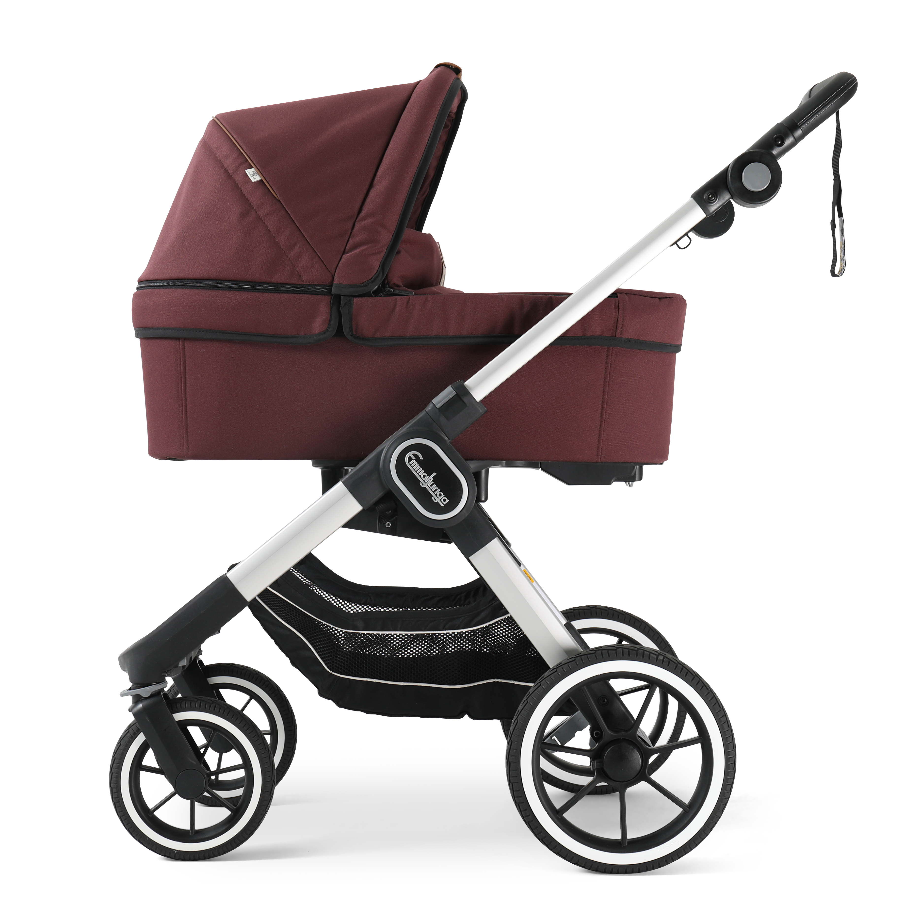 Emmaljunga NXT90 Kinderwagen mit Liegewanne - Outdoor Savannah Eco > Silber