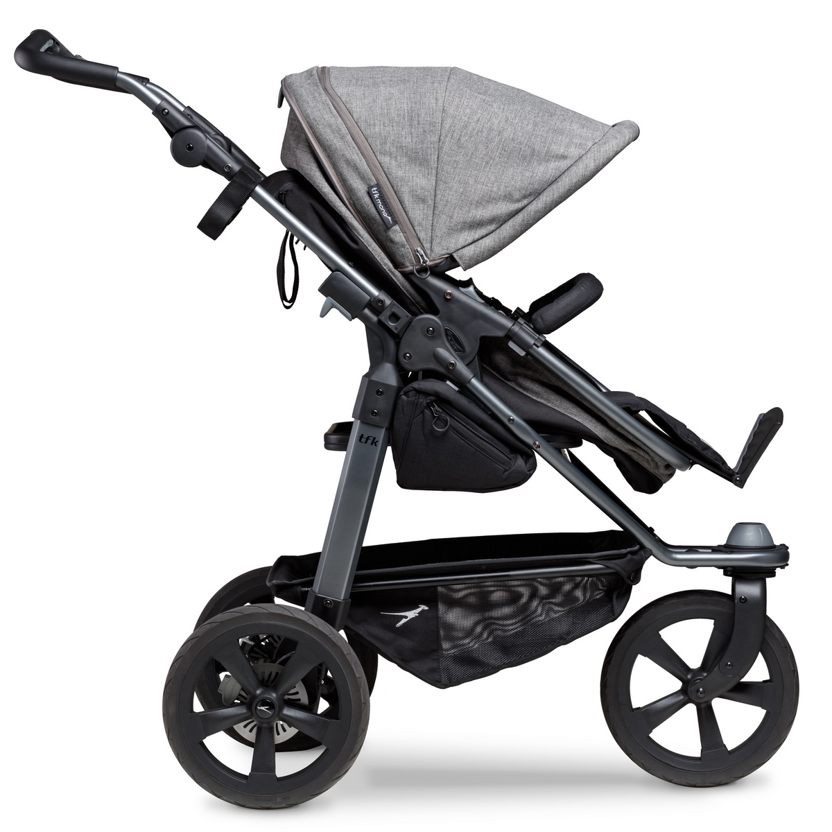 TFK Mono Kombi Kinderwagen mit Luftkammer Radset- Premium Grau