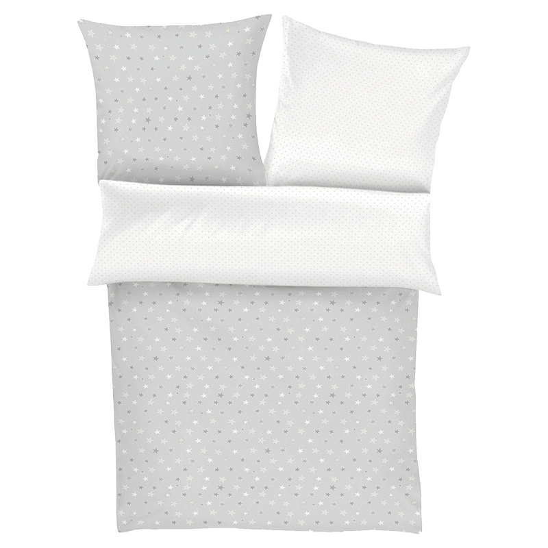 Ibena Renforce Bettwäsche S.Oliver - Sterne Grau